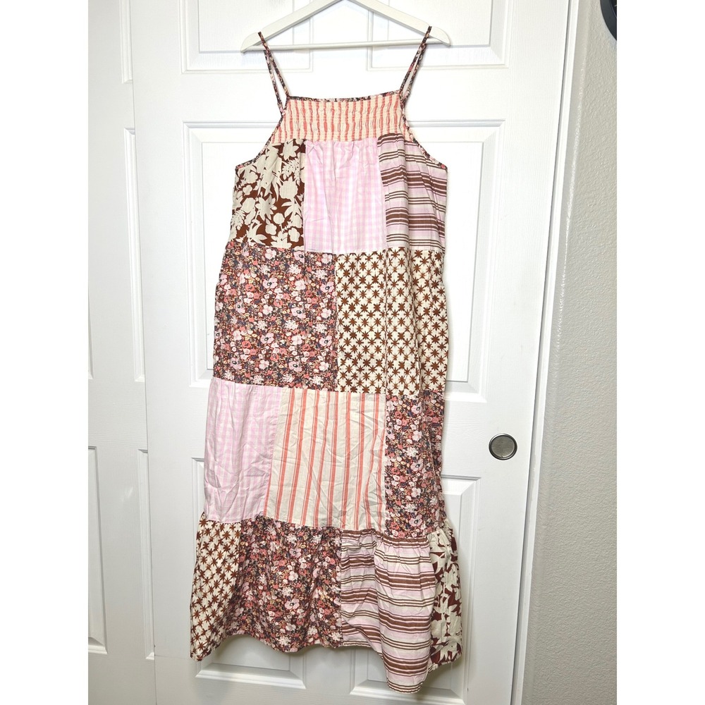 Universal Thread Pink Patchwork Floral Cotton Max… - image 2